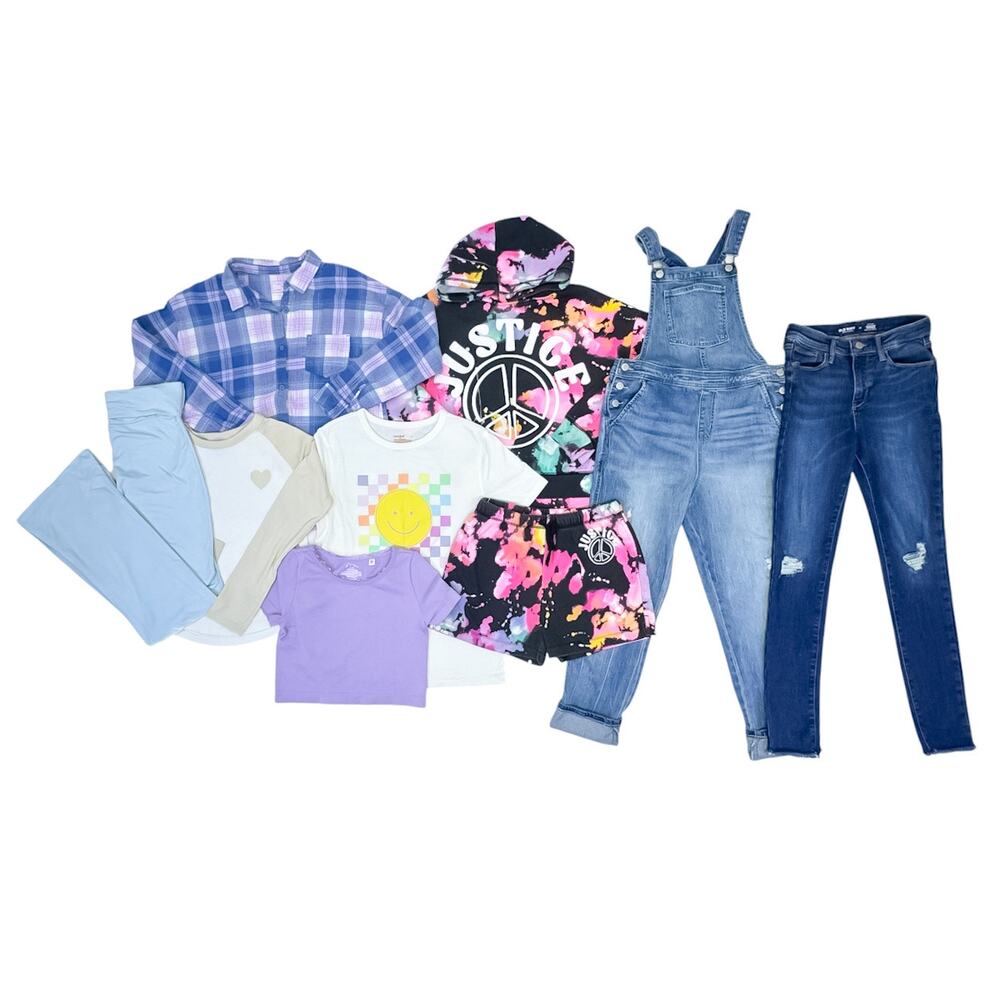 Justice Clothes Outfits Tween Girls Tops Jeggings Hoodie Overalls Girls 14/16